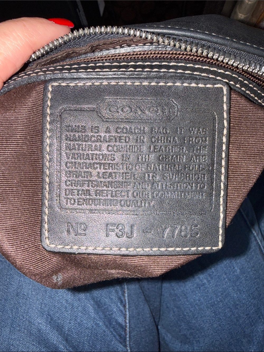 Coach Vintage Black Leather Hamptons Demi Pouch - Picture 10 of 10